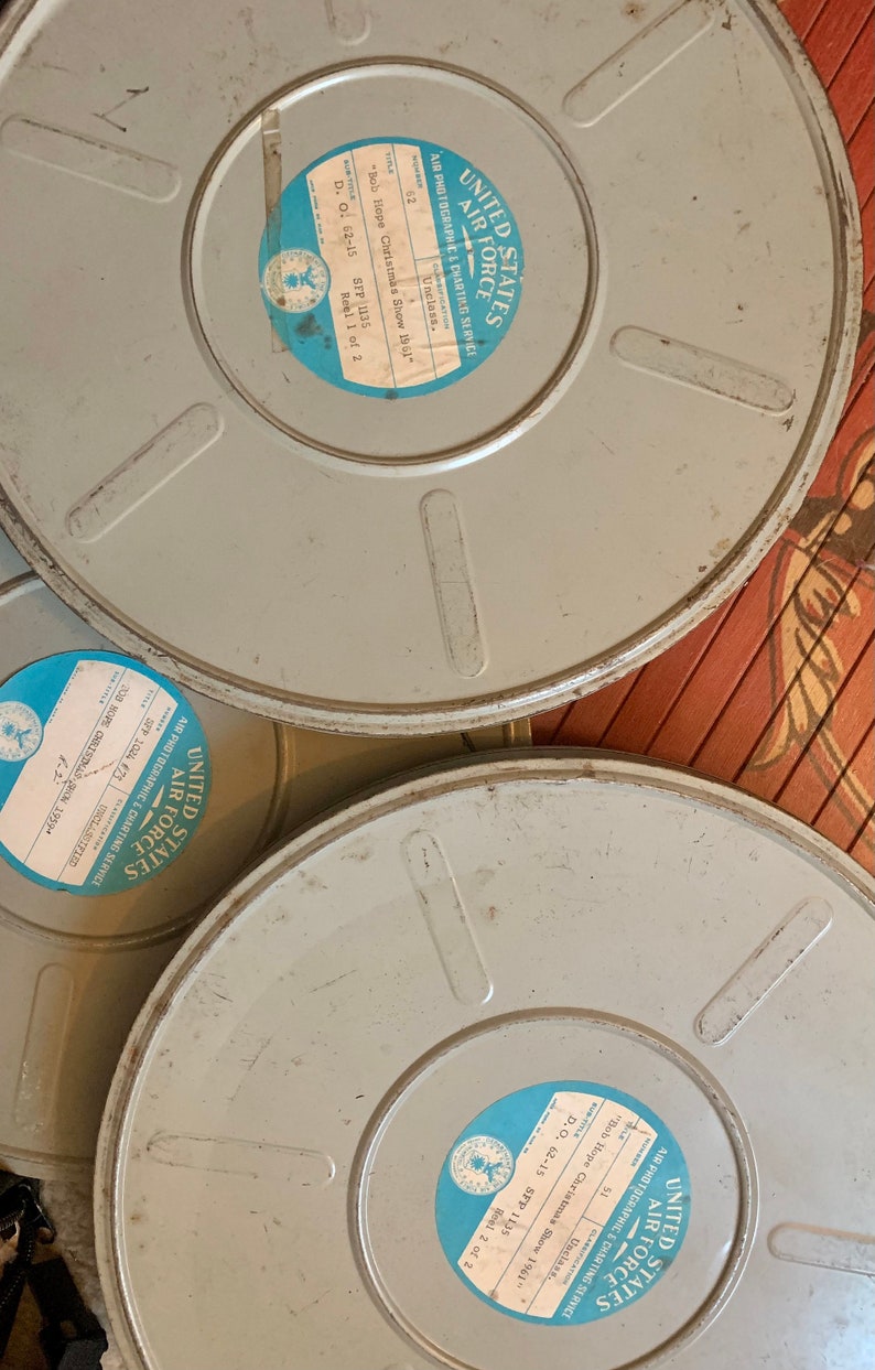 Bob Hope Christmas Show 1959, shops 1961 for United States Air Force in 3 parts 16mm Movie in VG condition