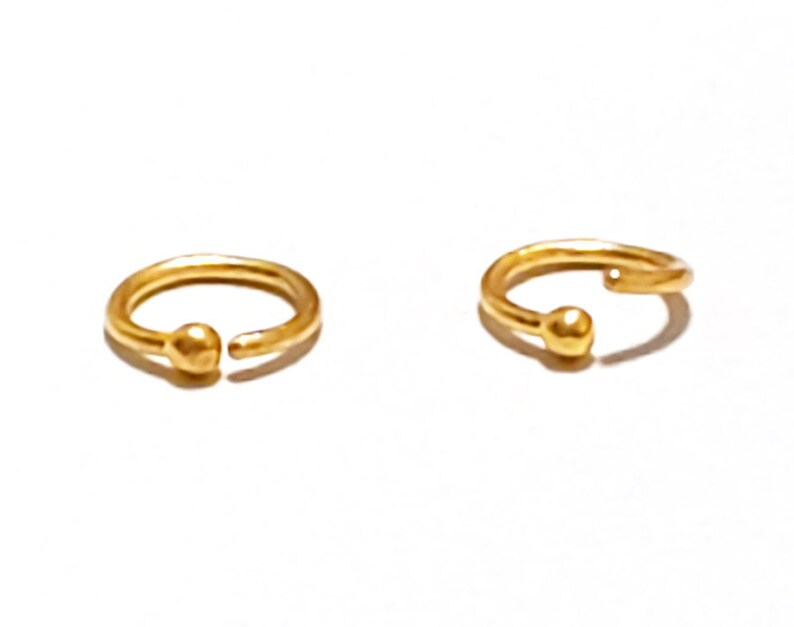 24k pure gold hoop earrings or hug earrings