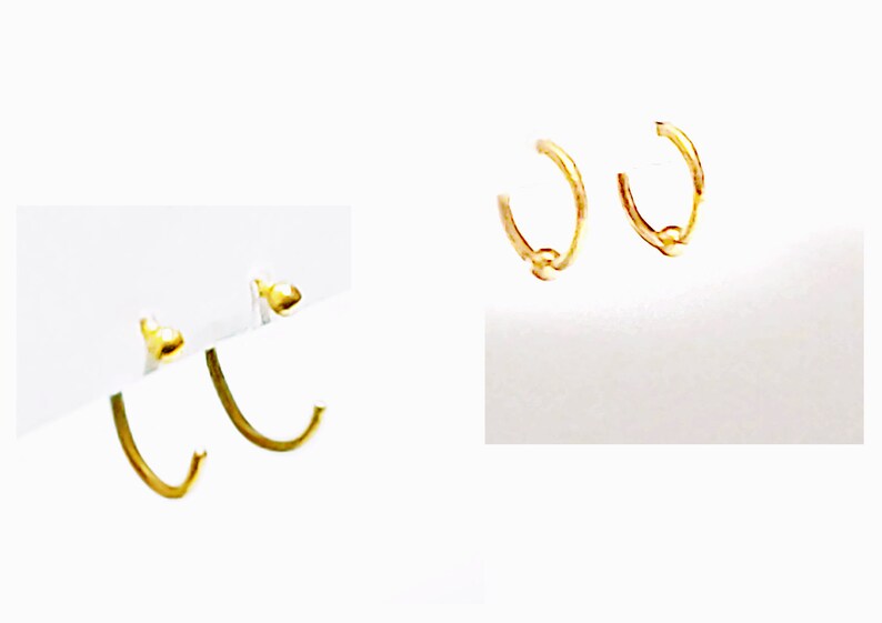 24k pure gold hoop earrings or hug earrings