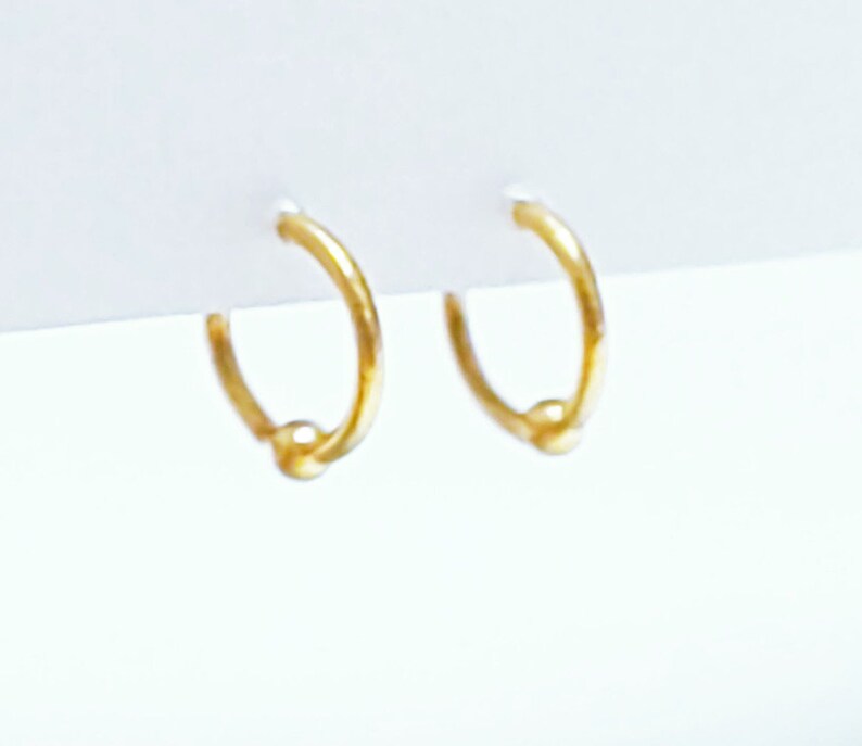 24k pure gold hoop earrings or hug earrings