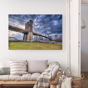 Brooklyn Bridge Park, New York Art, Color Photography, Skyline, Wall Art, Urban Art Print, Fine Art Photo, Manhattan, NYC Architecture, HDR