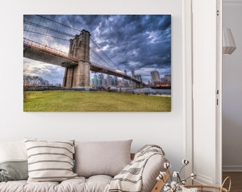 Brooklyn Bridge Park, New York Art, Color Photography, Skyline, Wall Art, Urban Art Print, Fine Art Photo, Manhattan, NYC Architecture, HDR