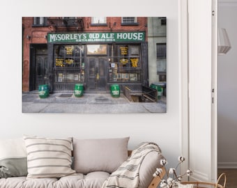 McSorley's Old Ale House, Arte de Nueva York, Fotografía en color, Edificio de Nueva York, Arte de pared, Impresión de arte urbano, Foto de bellas artes, Manhattan, Bar de Nueva York, HDR