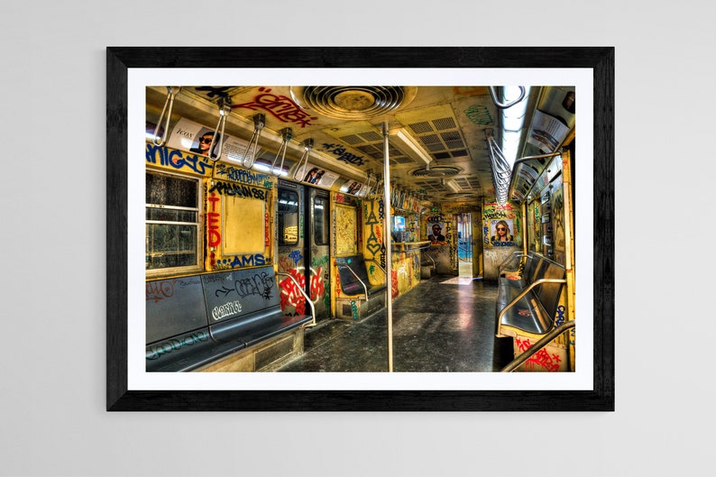 Graffiti Train Car, New York Art, Color Photography, NYC Street Art, Wall Art, Urban Art Print, Fine Art Photo, Subway, HDR, 1970's, Tag image 5