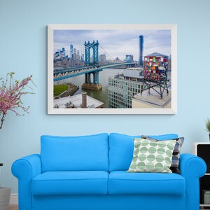Glass Water Tower, New York Art, Manhattan Bridge, Color Photography, NYC Buildings, Wall Art, Urban Art Print, Fine Art Photo, NYC Skyline image 8
