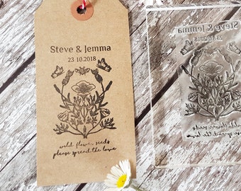 Custom Wedding Stamp / Wedding Favours / Spread the Love / Wedding Tags