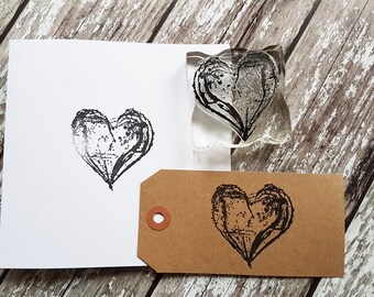 Big Heart stamp, rubberstamp love