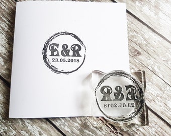 Custom Wedding Stamp, DIY wedding stamp, initials stamp, monogram stamp