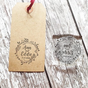 Custom Wedding Stamp / Initials Stamp / Monogram stamp / Save the Date Stamp / Wedding Invitations / Wedding Favour Tags