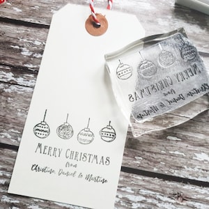 Personalised Merry Christmas stamps, Christmas Stamp custom bespoke Christmas holiday stamp