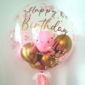 Balloon Stickers, Happy Birthday custom decal vinyl, personalised labels for Birthdays, weddings and more