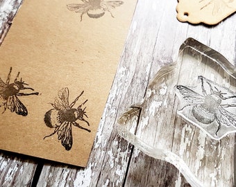 Bumblebee Rubber Stamp / Bumblebee Stamp / HoneyBee / Bumble Bee / Insect / Bee Stamp / Stamps