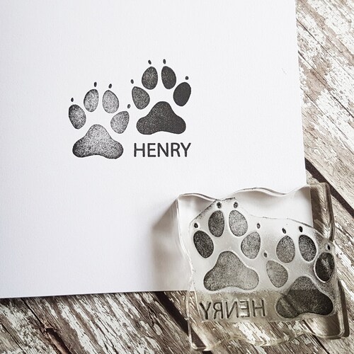 Custom Dog Paw Rubber Stamp Custom Stamps Ideal Dog Lover Etsy