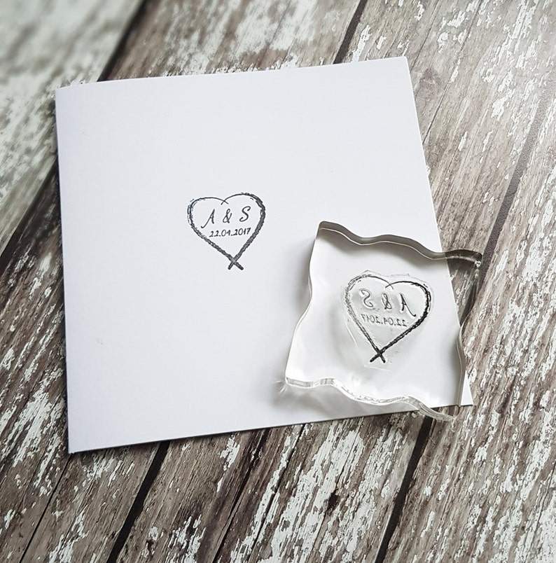 Custom Wedding Stamp DIY Wedding Stamp Initials Stamp Etsy