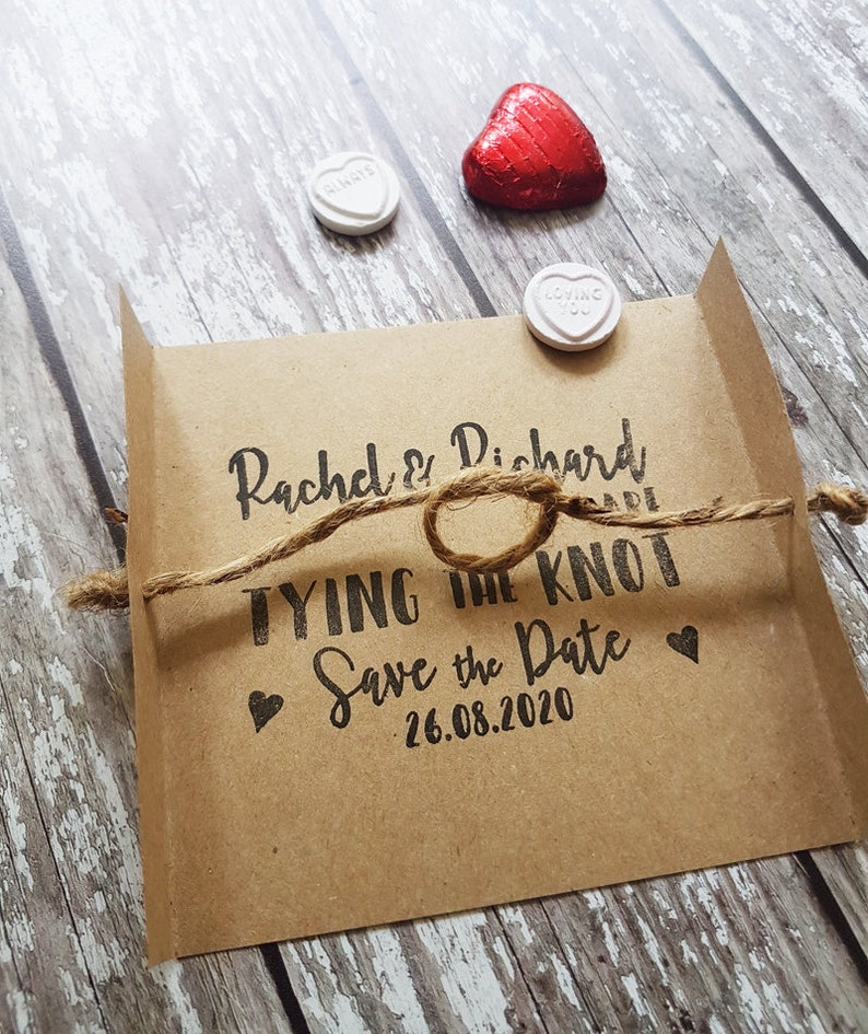 Tying the Knot Stamp Save the Date Save the Date Card