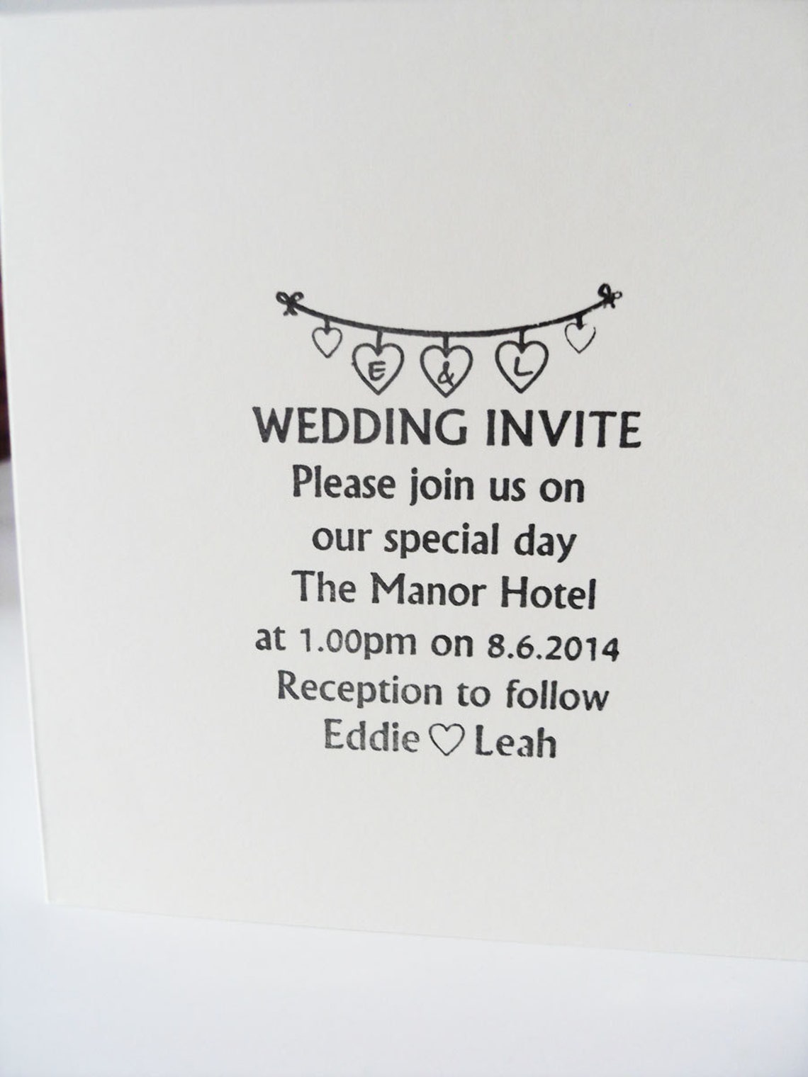 Wedding Invite Stamp Custom Wedding Invitation Stamp Monogram Etsy