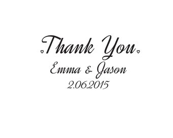 Custom Thank you stamp custom Wedding stamp