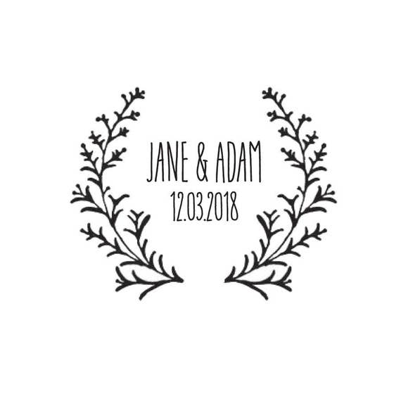 Custom Wedding Stamp/ Initials Stamp / Monogram stamp / Save Etsy