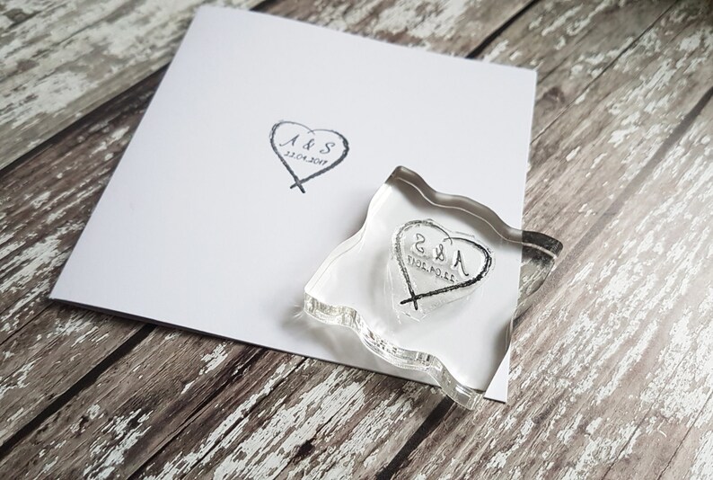 Custom Wedding Stamp DIY Wedding Stamp Initials Stamp Etsy