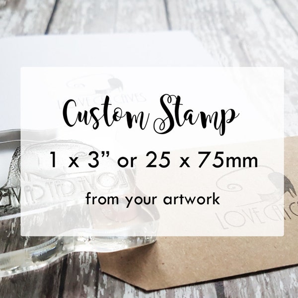 Custom Stamp, custom logo stamp, custom rubber branding stamp 1x3 inches, stamps for logo