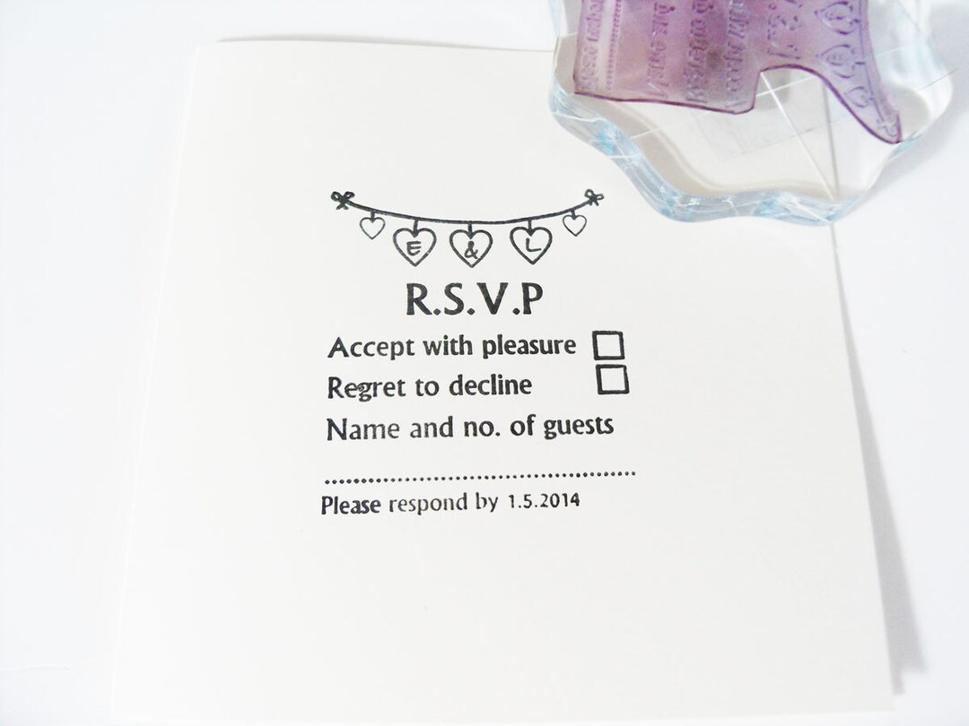RSVP Stamp Wedding Rsvp Custom Wedding Stamp Rsvp Card Etsy UK