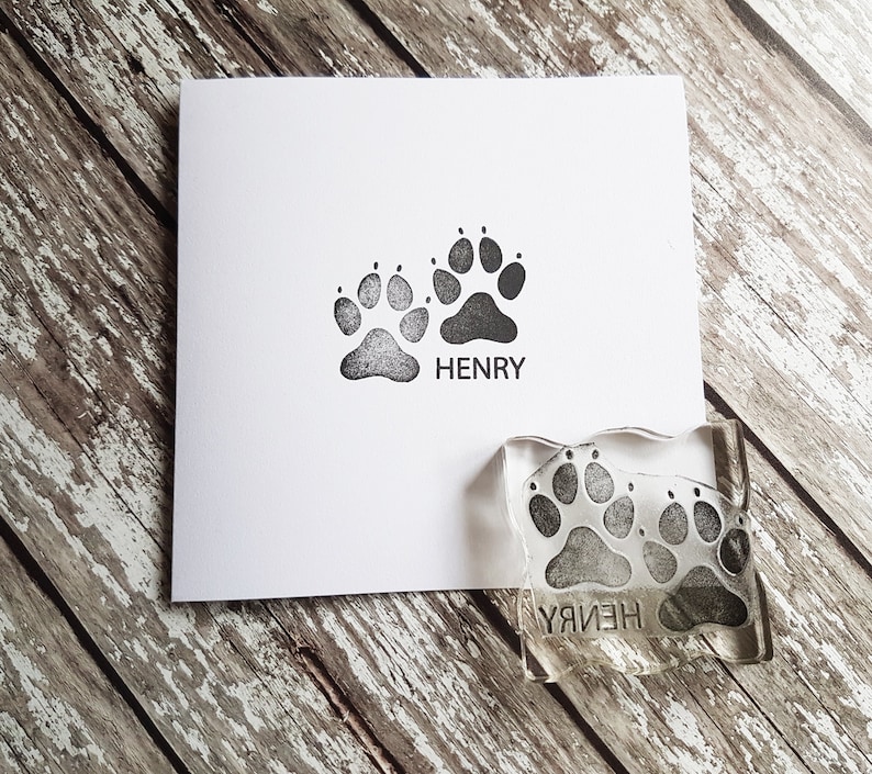 Custom Dog Paw Rubber Stamp Custom Stamps Ideal Dog Lover Etsy