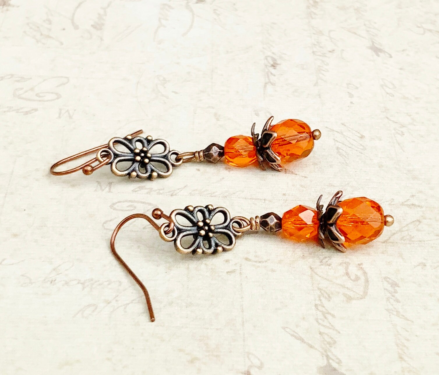 Angular Mini Earring pack in Orange