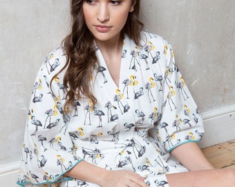 girls flamingo dressing gown