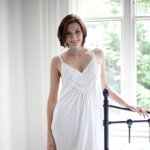 White broderie anglaise nightdress on sale