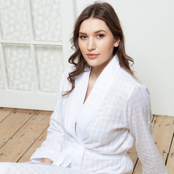 Cotton Dressing Gown Etsy UK