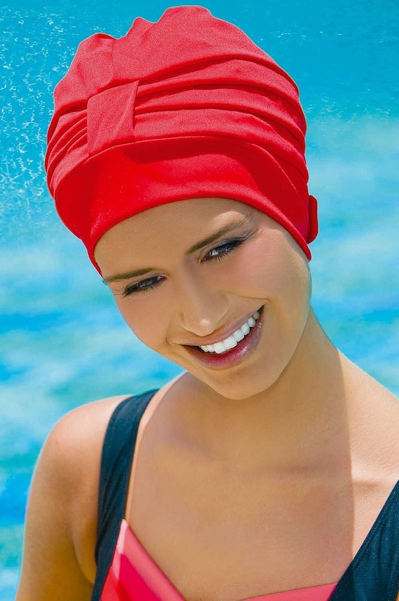 Bonnet de bain en dentelle pour femme - Style rétro, vintage