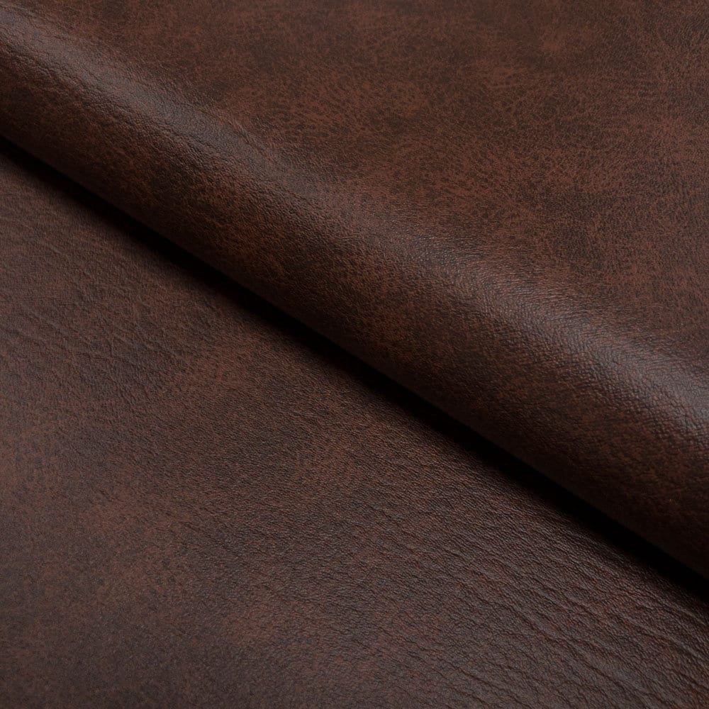 G366 Brown, Shiny Smooth Upholstery Faux Leather By The Yard