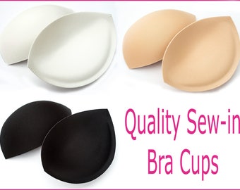 Sew In Bra Cups - MULTI-PACK - 3, 6, 9 OR 12 Pairs of Quality Sew in Bra Cups for Seamstresses, Dress-Making, Wedding Dresses, Prom Gowns
