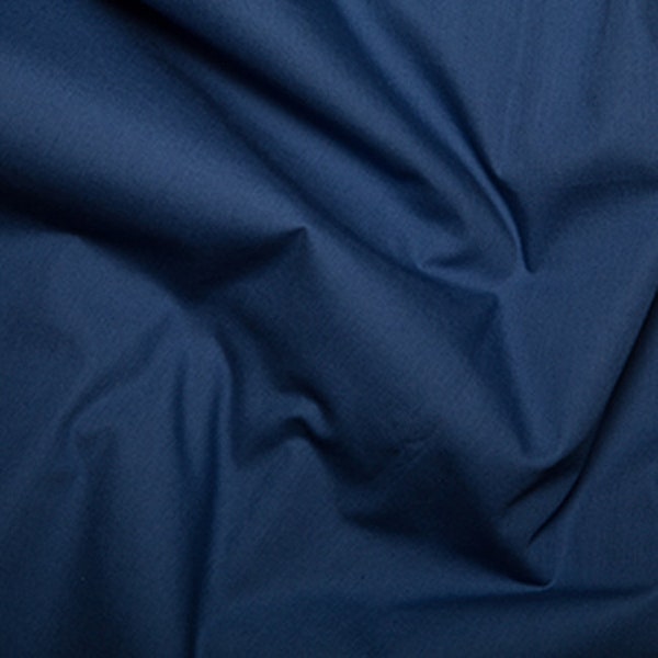 100% Cotton Poplin Fabric Plain - NAVY BLUE - Craft Fabric Material Metre