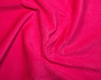 Pale Pink 100% Cotton Fabric Fine Corduroy Plain Babycord 21 wale 
