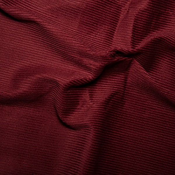 Cotton 8 Wale Corduroy Fabric - WINE - Red Cord Craft Upholstery Fabric Material