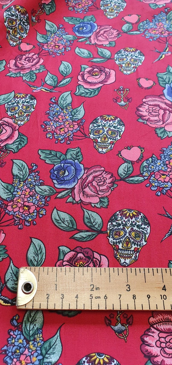  Tela de algodón - Rosas vintage rosa sobre marfil - Material de  tela artesanal Metro : Arte y Manualidades