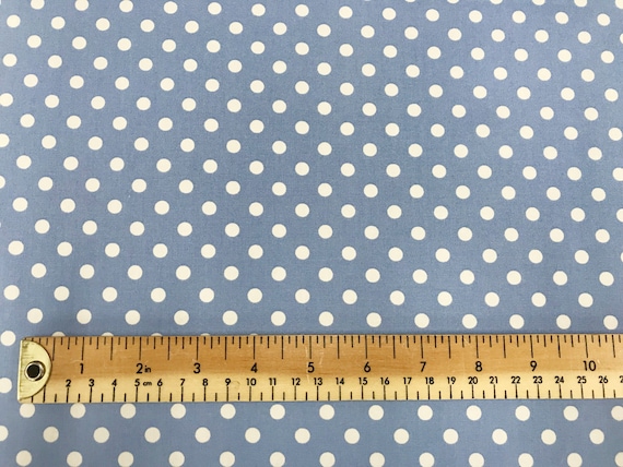Polycotton Fabric NEW Craft Silver Grey Polka Dot Spot Metre MATERIAL