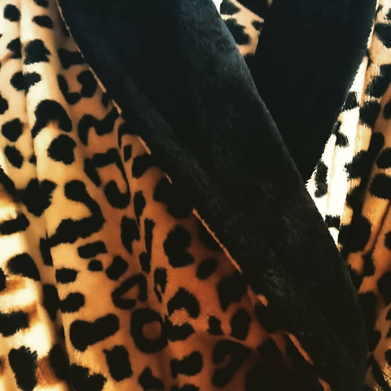 Ladies Leopard Print Dressing Gown Microvelour Super Soft Etsy