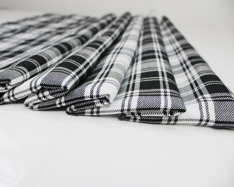 Beige Tartan Fabric, Tan Black White Plaid Fabric By The Yard – Crafty  Fabrics