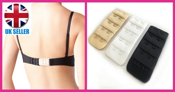 Clip On Bra Extender No Sewing Required Nude Beige Black White 1 2 3 4 5 Hooks Clip On Bra Extender No Sewing Required Nude Beige Black White 1 2 3 4 5 Hooks
