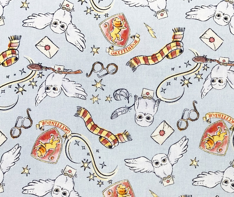 Cotton Fabric Harry Potter Gryffindor Childrens Licensed Etsy