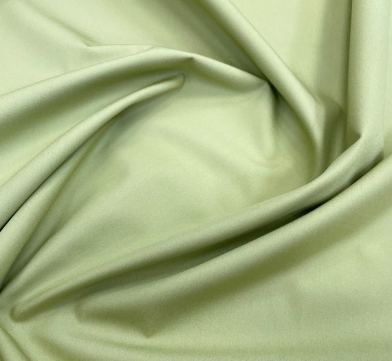 100% Cotton Poplin Fabric Plain - SAGE - Green Craft Fabric Material Metre