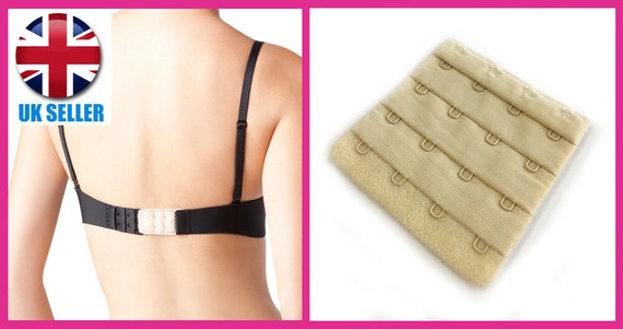 Bra Extender 4 Hook 75mm NUDE Bra Extension Strap 1 X 4 Hook Nude -   Israel