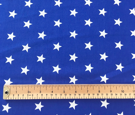 1 Metre Red with White Stars Rose /& Hubble Cotton Poplin Fabric Material