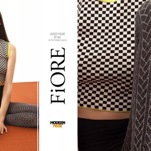 Fiore Tigris 15 Den Design Pantyhose Timeless Kiss Collection Made