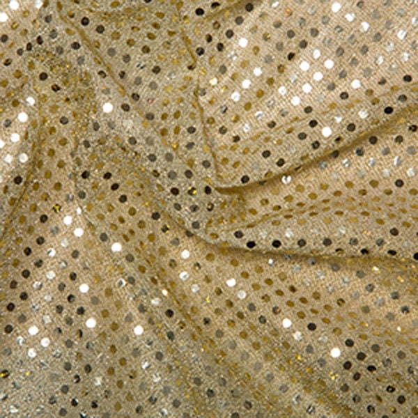 Gold Pailletten Stoff - 3mm Pailletten Sparkly Kostüm Handwerk Stoff Material Meter