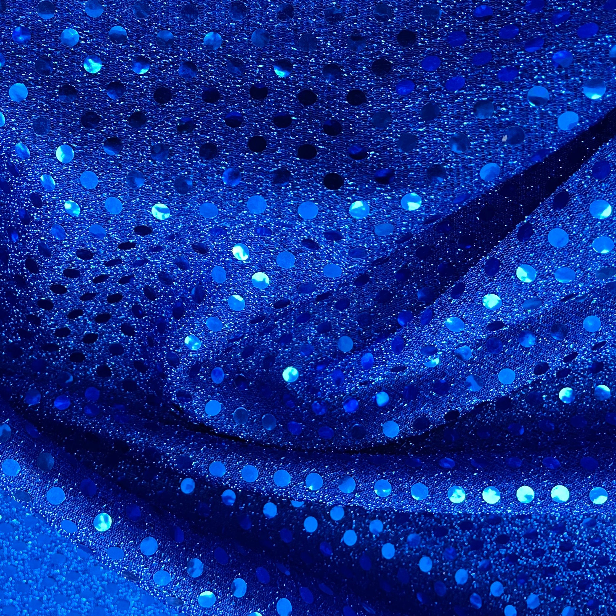 Royal Blue Sequin Fabric 3mm Sequin Sparkly Costume Craft - Etsy UK