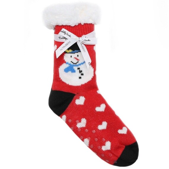 Fleece top christmas socks