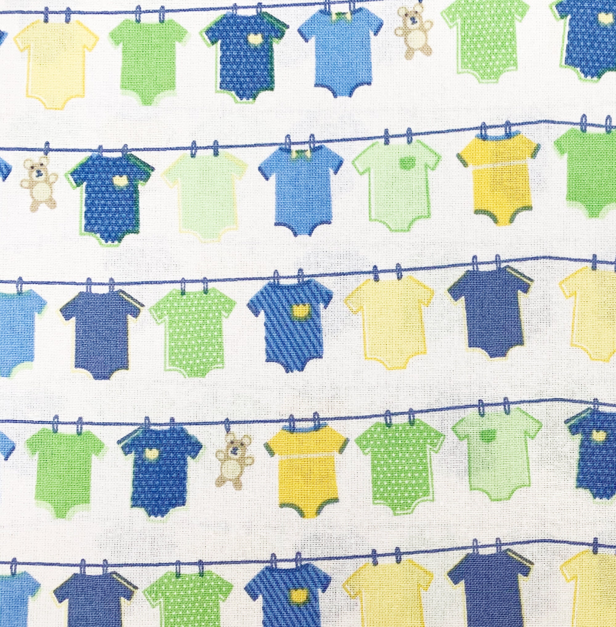 New Baby Fabric 100 Organic Cotton Blue Baby Boy Nursery Etsy